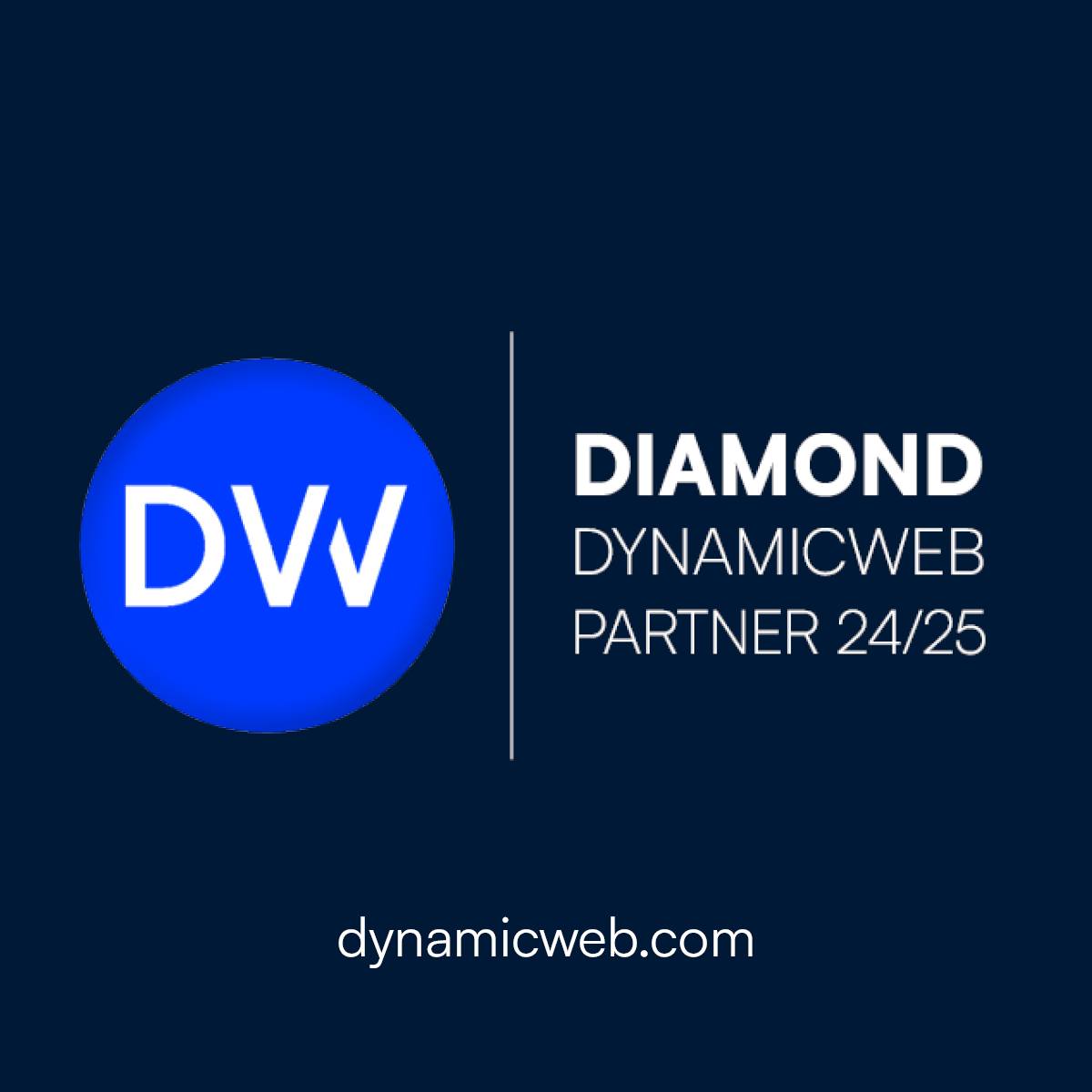 Diamond DW partnerbadge for Vestjysk Marketing.