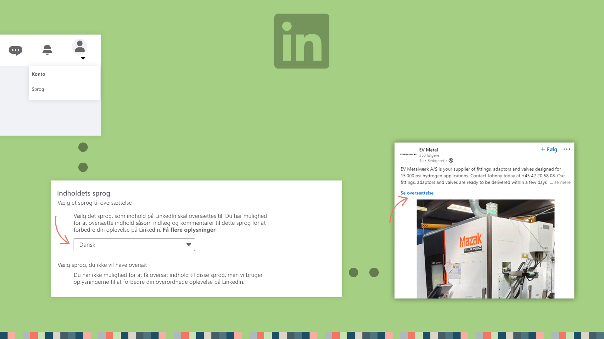 Guide til indstilling af oversættelse på LinkedIn