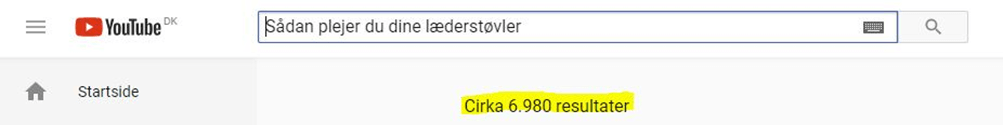 Søgeord konkurrence på Youtube